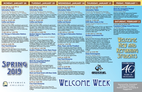 Welcome Week Poster